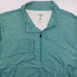 1764 Golf 1/4 Zip Long Sleeve Polo Shirt Men's Size Large Mock Neck Performance